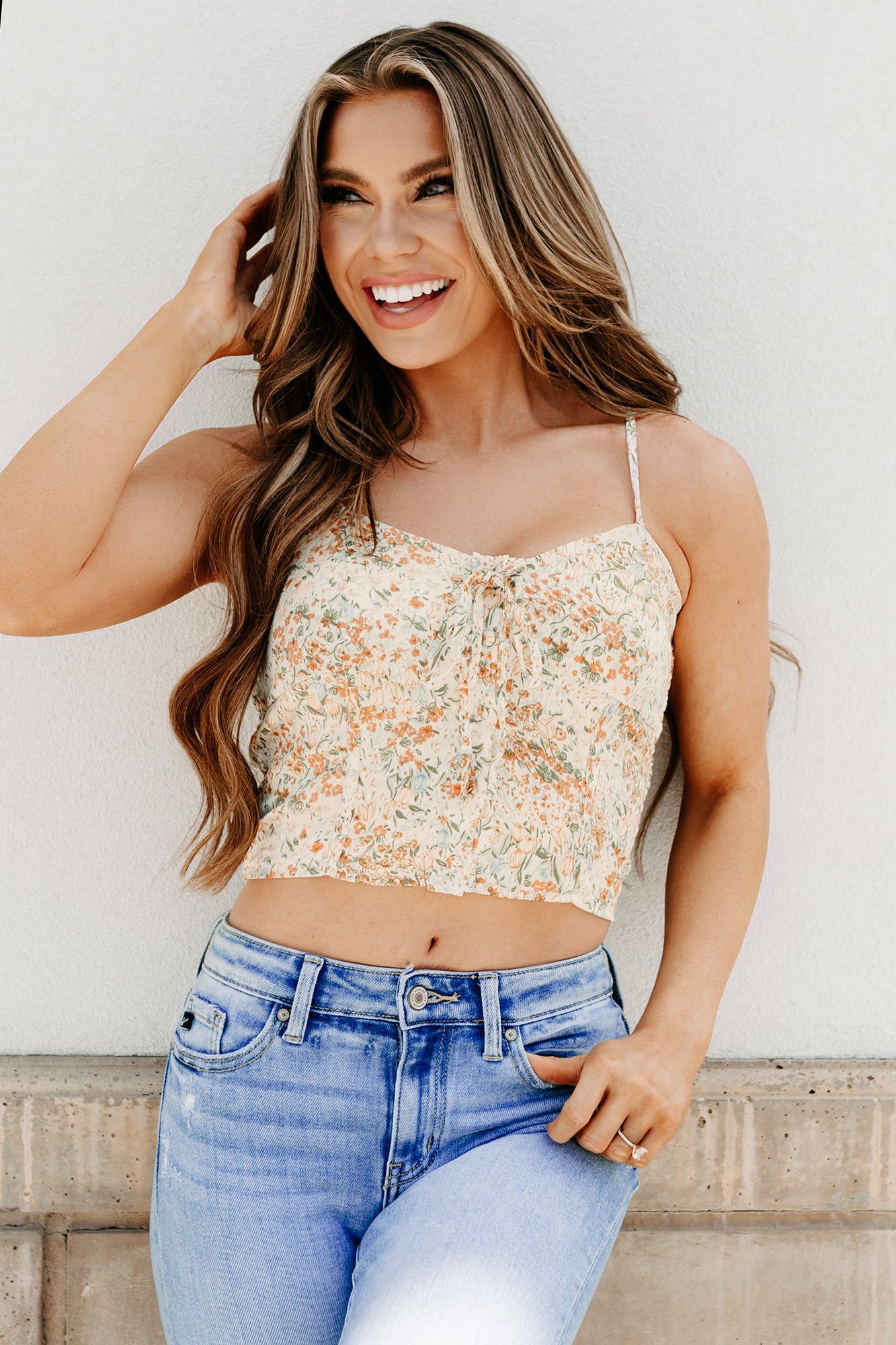 Earthy Bliss Floral Tank Top (Lemon/Orange) · NanaMacs
