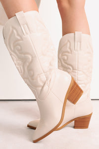 Cowgirl Glow Pointed Toe Western Boots (Sand) - NanaMacs