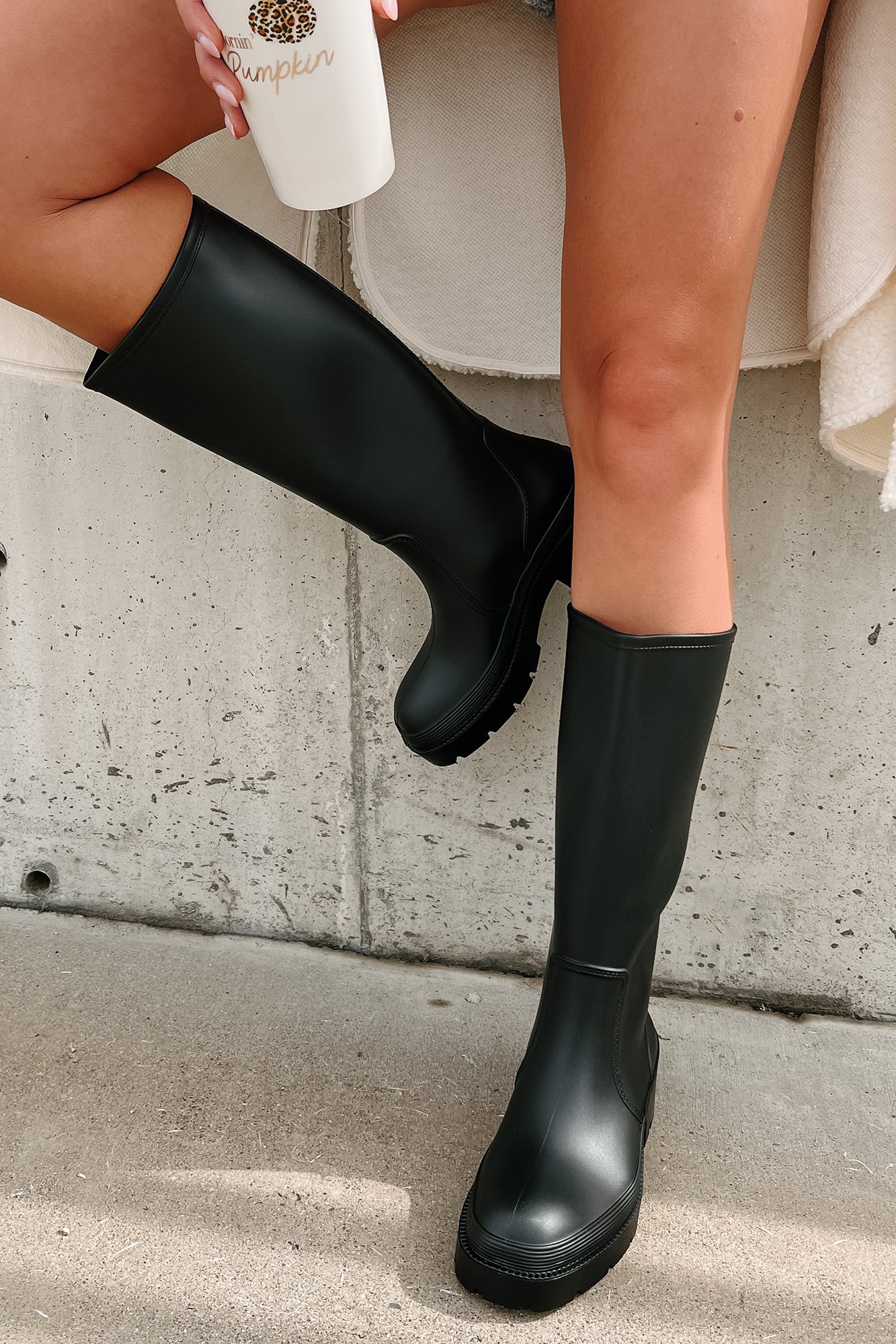 Calf height hot sale rain boots