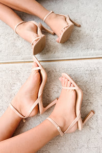Deal With Me Ankle Strap High Heels (Nude) - NanaMacs