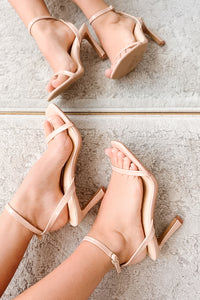 Deal With Me Ankle Strap High Heels (Nude) - NanaMacs