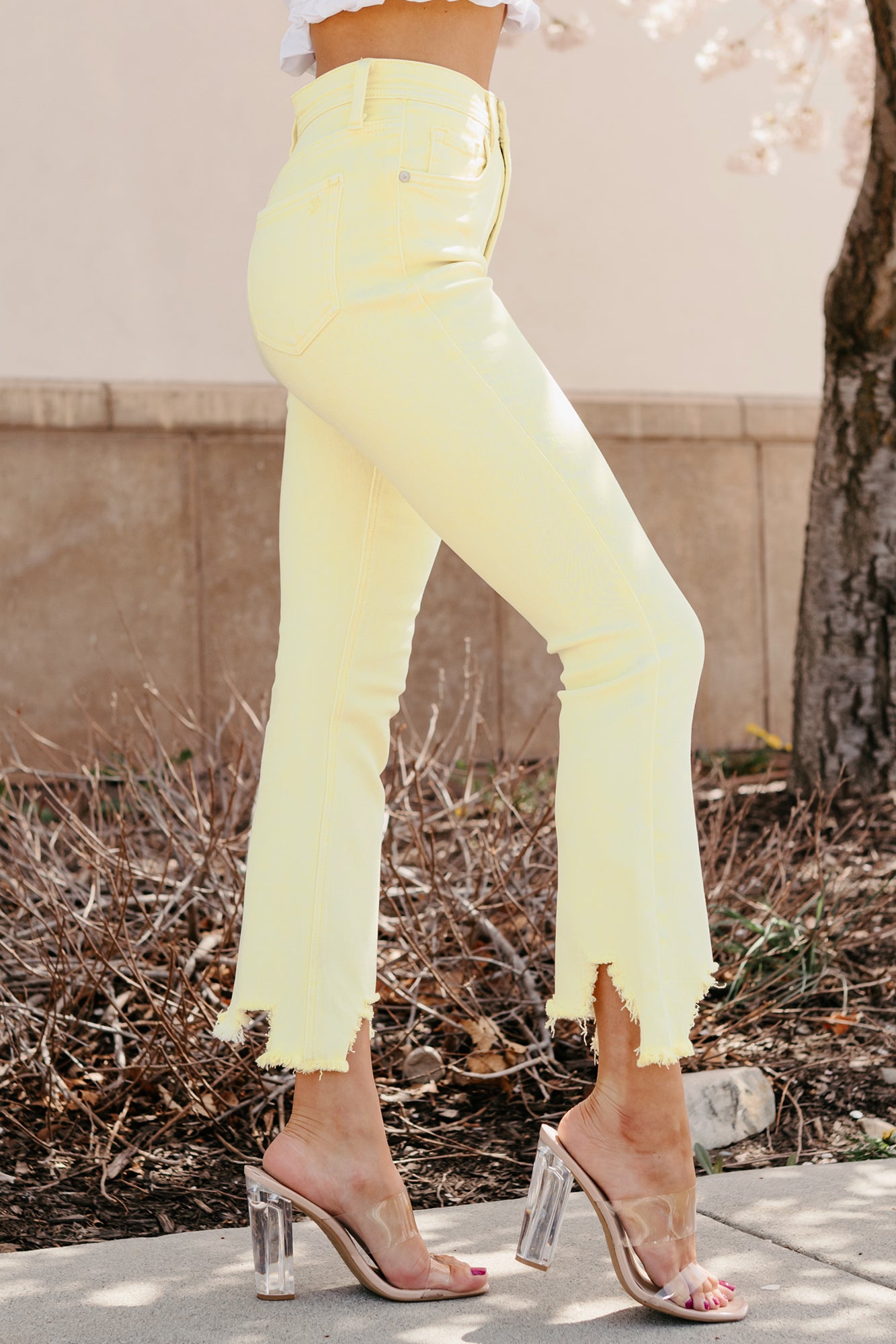 Brad Tummy Control Kick Flare Saige Jeans (Yellow) · NanaMacs