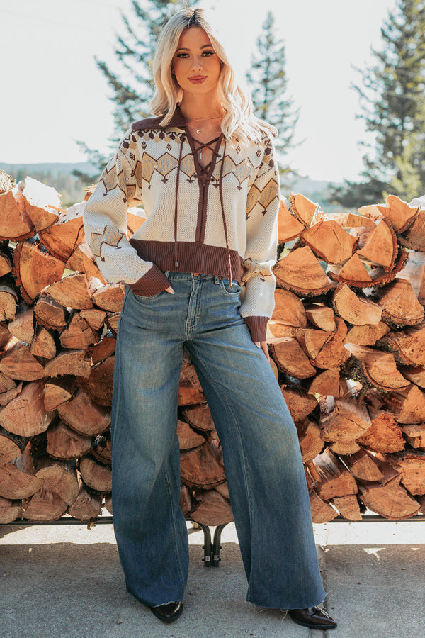 Aldo High Rise Wide Leg Hidden Brand Jeans (Medium Vintage) - NanaMacs