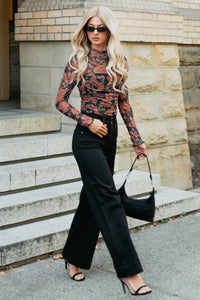 Frederick High Rise Wide Leg Risen Jeans (Black) - NanaMacs