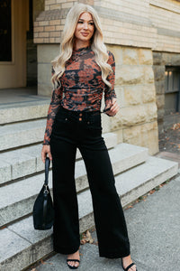 Frederick High Rise Wide Leg Risen Jeans (Black) - NanaMacs