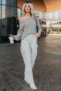 Quiet & Close Wide Neck Sweater (Taupe) - NanaMacs