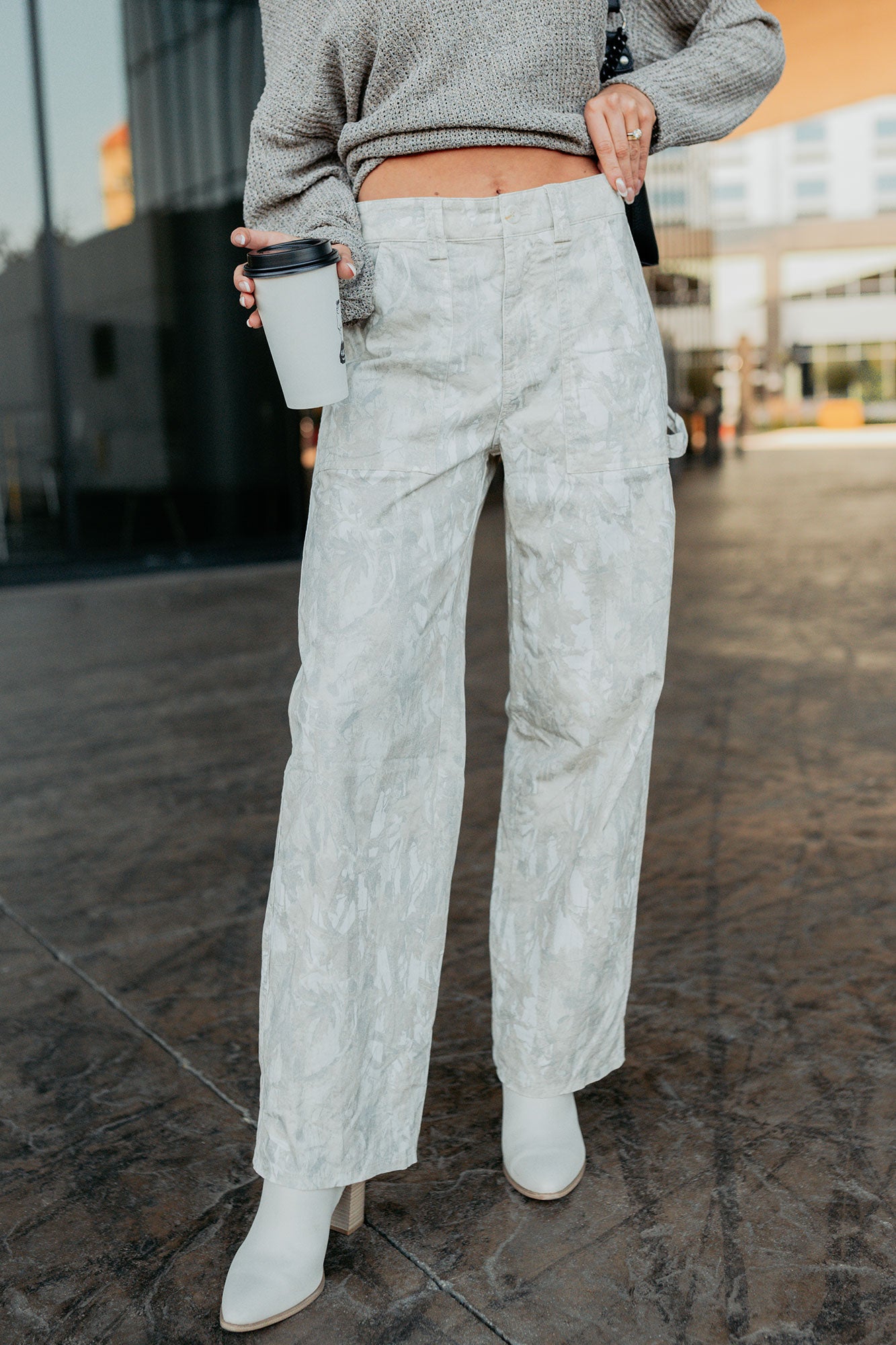 True Authority High Rise Wide Leg Pants (Camo) - NanaMacs
