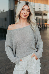 Quiet & Close Wide Neck Sweater (Taupe) - NanaMacs