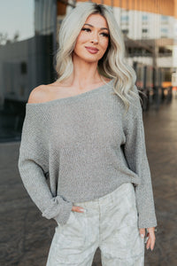 Quiet & Close Wide Neck Sweater (Taupe) - NanaMacs