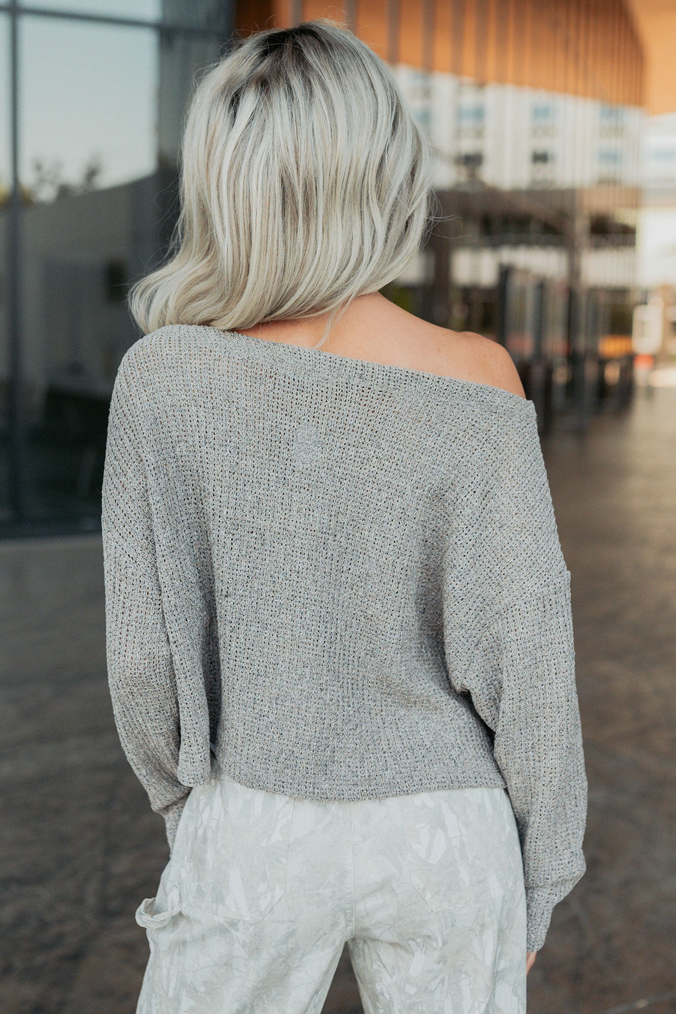 Quiet & Close Wide Neck Sweater (Taupe) - NanaMacs
