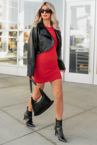 Savage Love Faux Leather Crop Jacket (Black) - NanaMacs