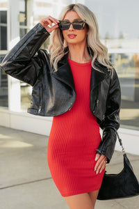 Savage Love Faux Leather Crop Jacket (Black) - NanaMacs