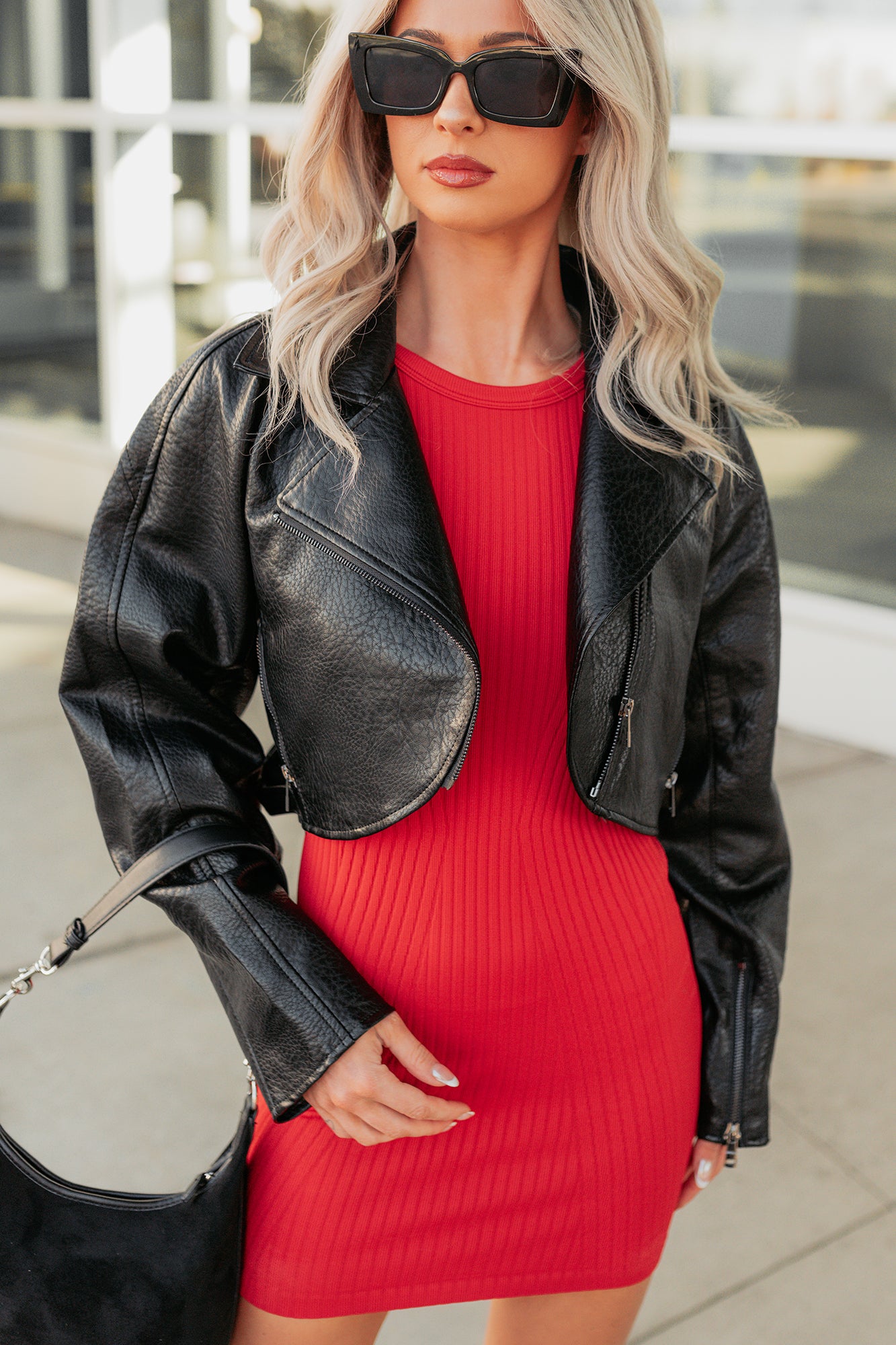 Savage Love Faux Leather Crop Jacket (Black) - NanaMacs