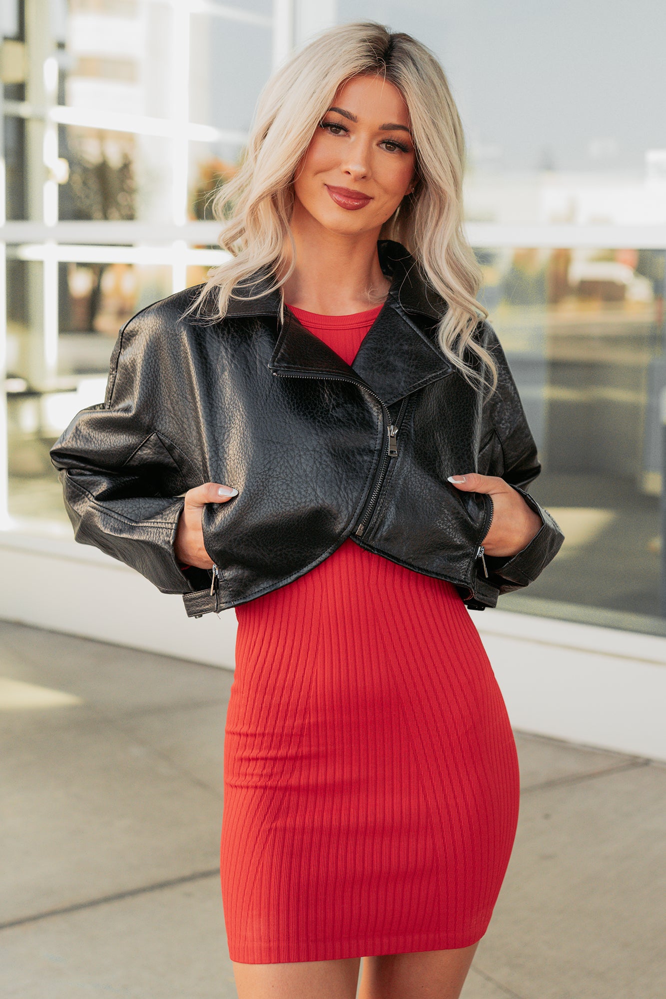 Savage Love Faux Leather Crop Jacket (Black) - NanaMacs