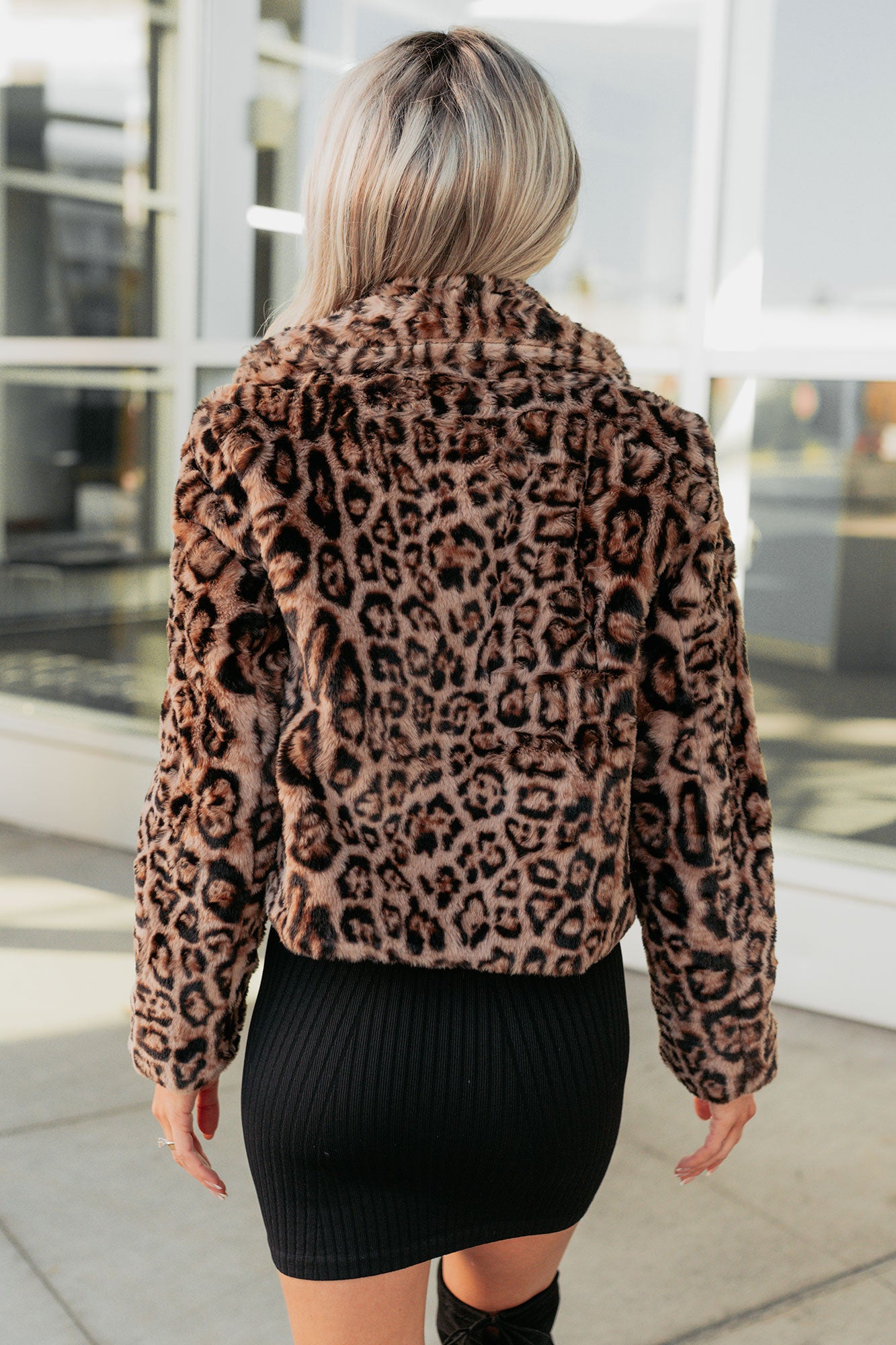 Wild Romance Faux Fur Leopard Jacket (Camel) - NanaMacs
