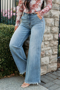Jack High Rise Wide Leg Judy Blue Jeans (Medium) - NanaMacs