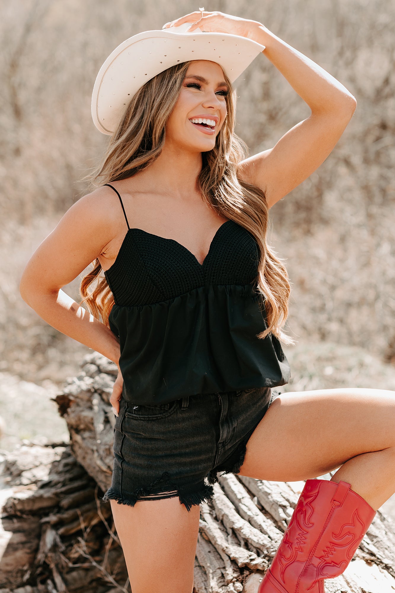 Tangled In You Crochet Bubble Tank (Black) · NanaMacs