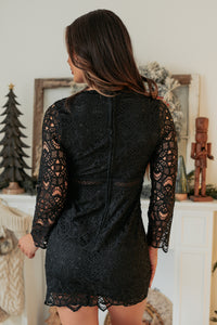 Angel In Disguise Lace Mini Dress (Black) - NanaMacs