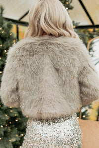 Fearless Bold Faux Fur Long Sleeve Jacket (Smokey Ash) - NanaMacs