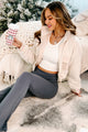 Travel Time Cropped Sherpa Jacket (Stone) - NanaMacs