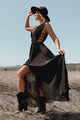 Simply Stunning Pleated Maxi Dress (Black) - NanaMacs