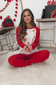 Sucker For Comfort Two Piece Lounge Set (Red)