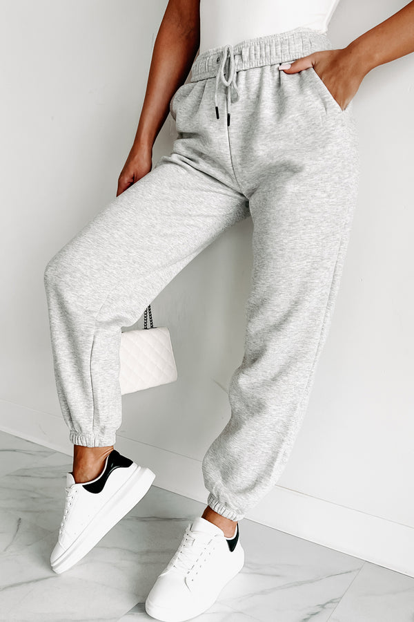 Keeping Comfy Joggers (Heather Grey) - NanaMacs