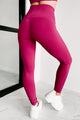 Out Here Lifting Weights Two Piece Legging Set (Magenta) - NanaMacs