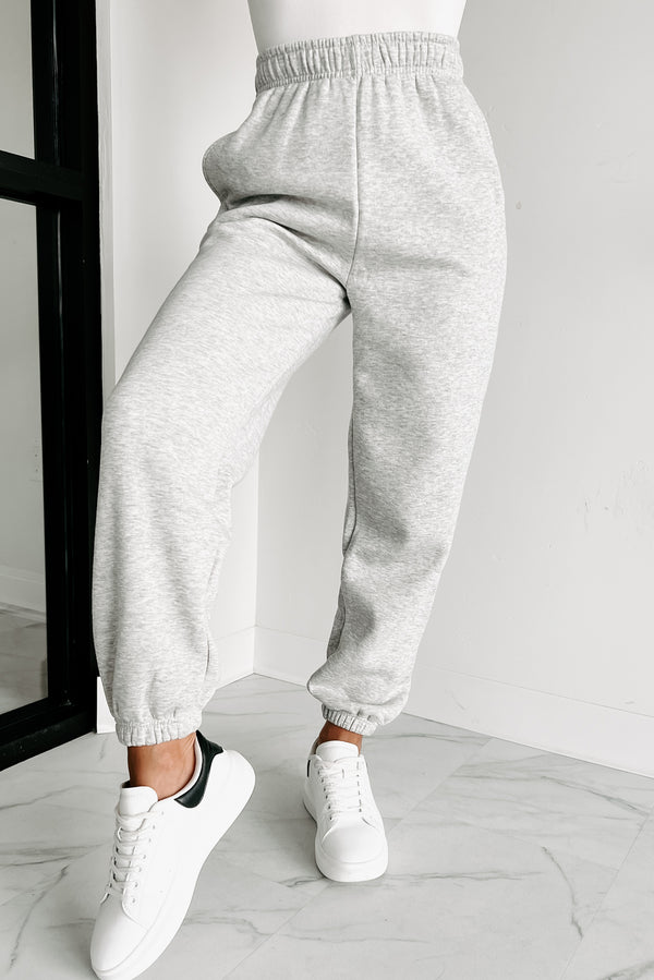 Keeping Comfy Joggers (Heather Grey) - NanaMacs