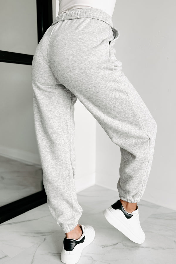 Keeping Comfy Joggers (Heather Grey) - NanaMacs