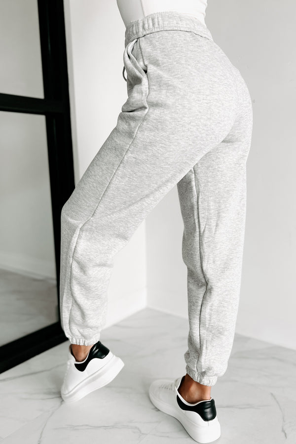 Keeping Comfy Joggers (Heather Grey) - NanaMacs