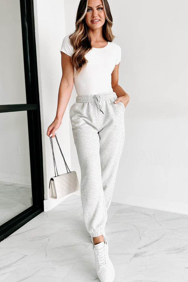 Keeping Comfy Joggers (Heather Grey) - NanaMacs