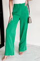 Business Meets Fashion High Waisted Wide Leg Pants (Green) - NanaMacs
