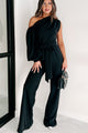 Style Icon Asymmetric Jumpsuit (Black) - NanaMacs