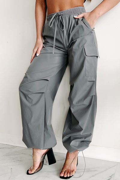 Feeling Connected Cargo Pants (Grey) - NanaMacs