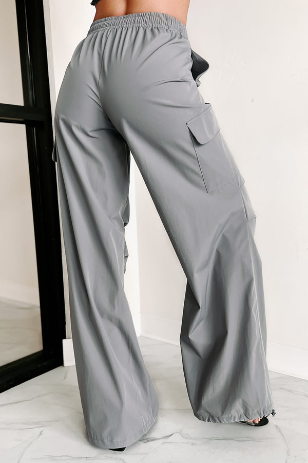 Feeling Connected Cargo Pants (Grey) - NanaMacs