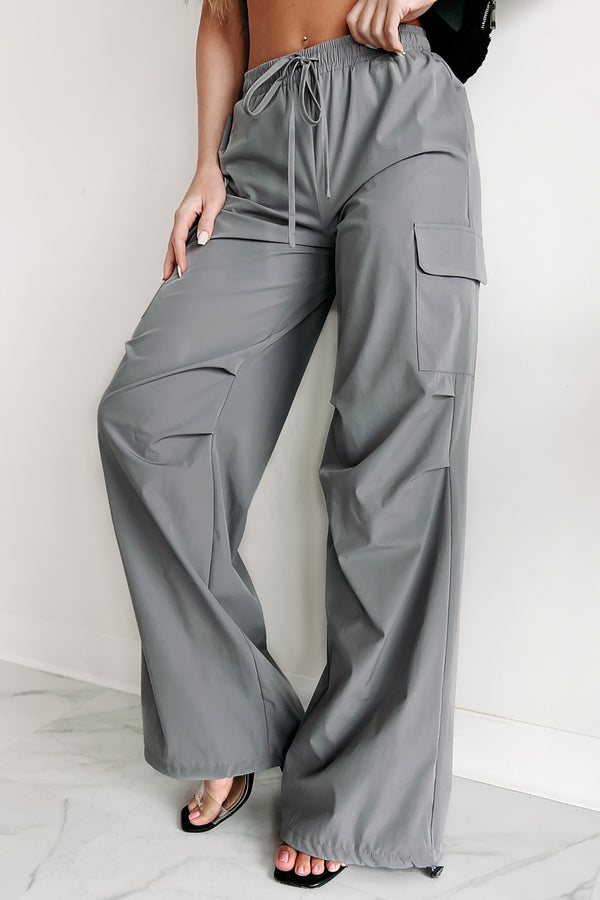 Feeling Connected Cargo Pants (Grey) - NanaMacs