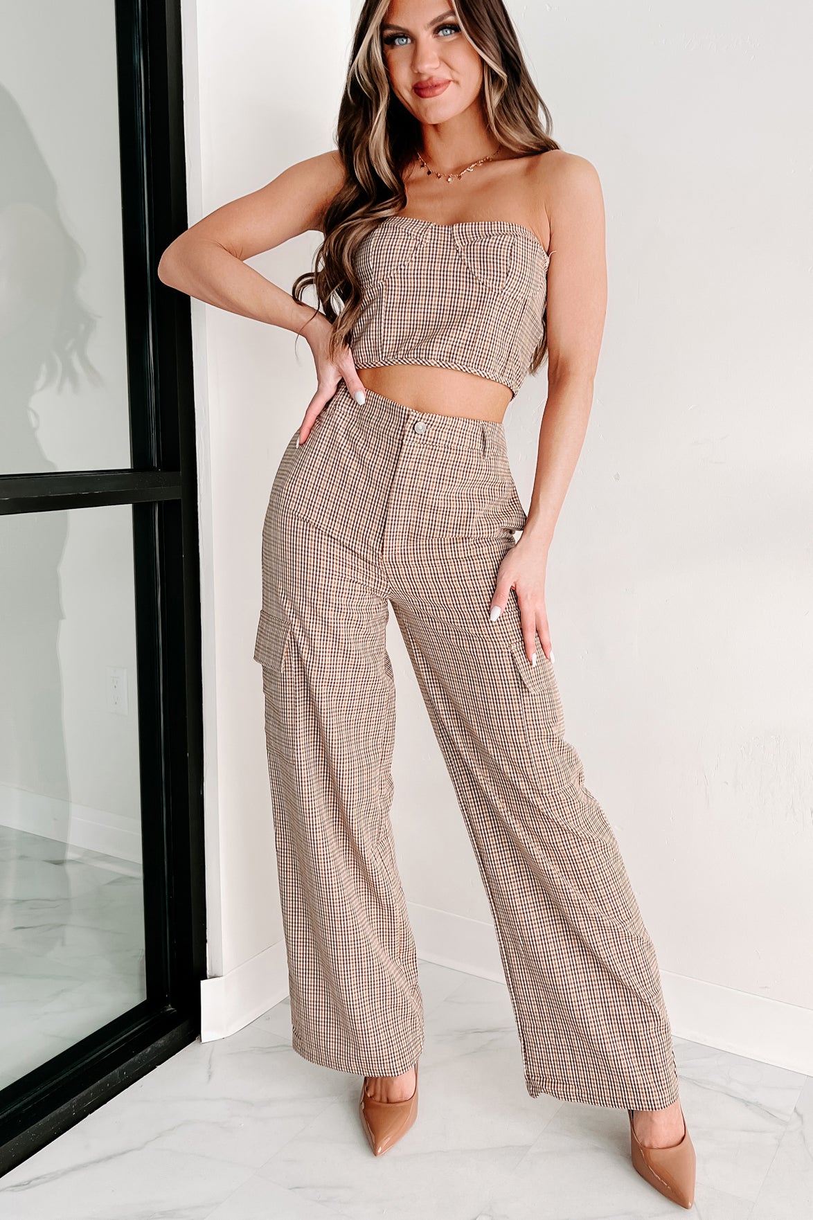 Purple high waisted pleated stretch Trousers | Sumissura