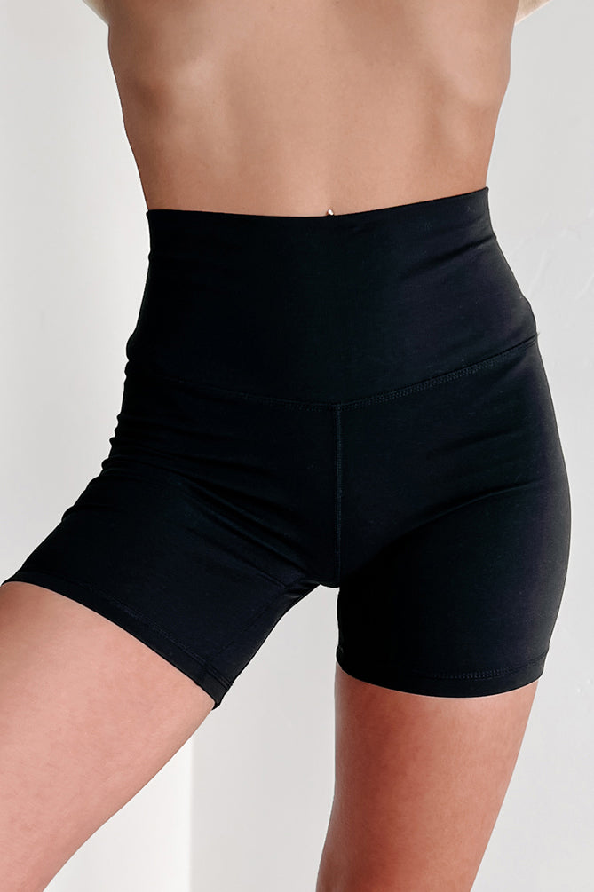 Alpha Mode Solid Biker Shorts (Black) - NanaMacs