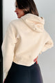 Perfectly Comfy Textured Cropped Hoodie (Cream) - NanaMacs
