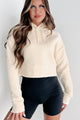 Perfectly Comfy Textured Cropped Hoodie (Cream) - NanaMacs