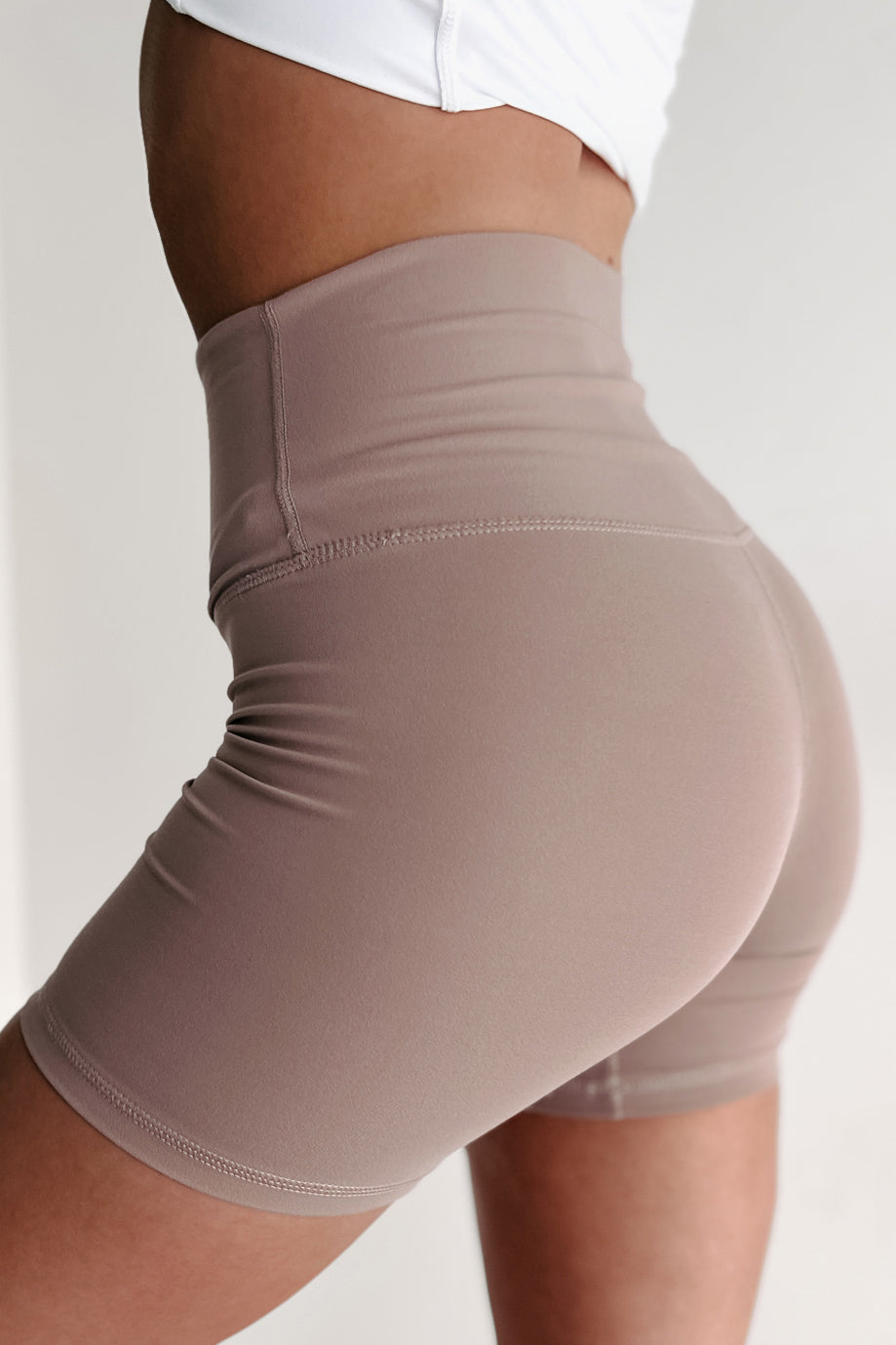 Alpha Mode Solid Biker Shorts (Pink Clay) - NanaMacs