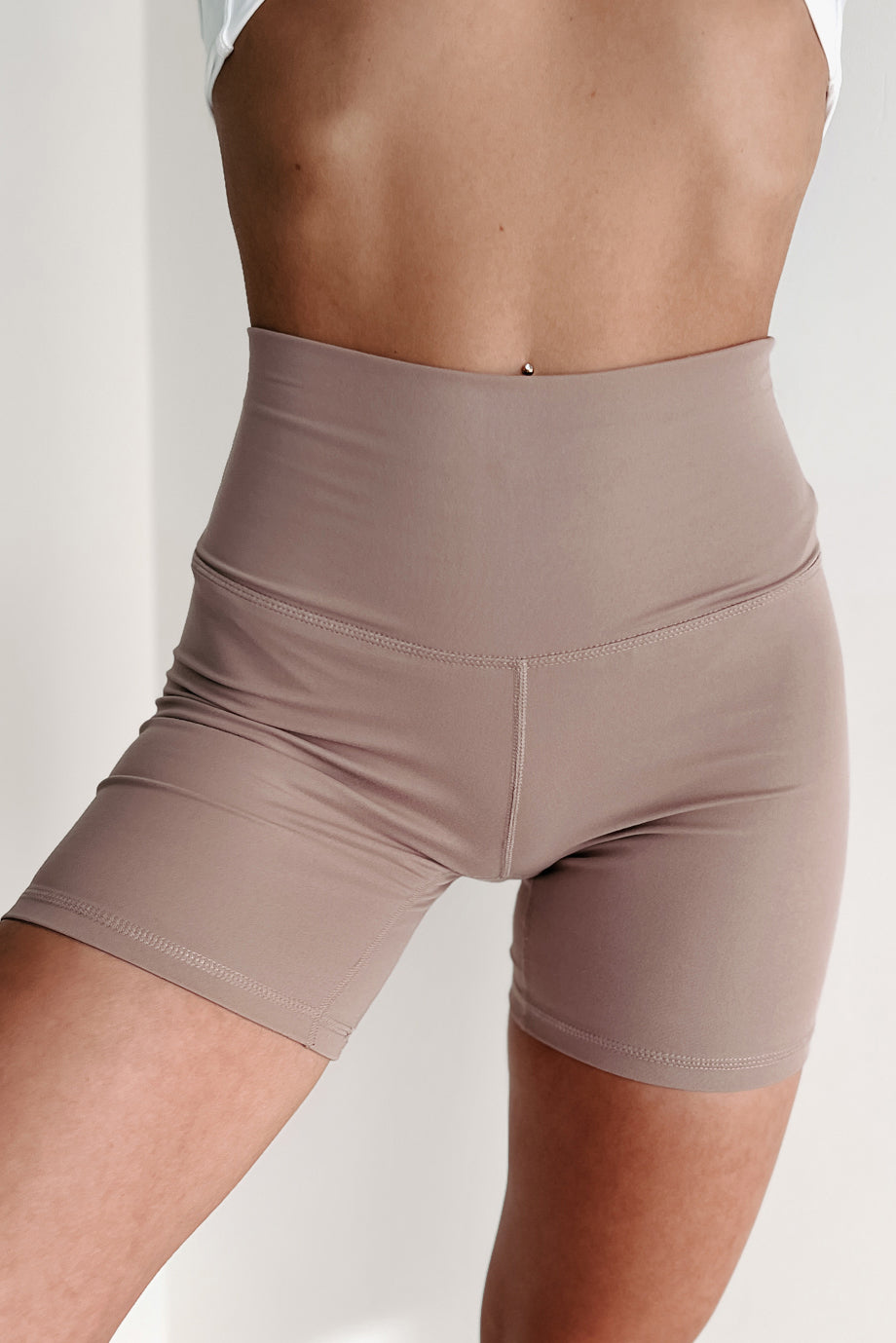Alpha Mode Solid Biker Shorts (Pink Clay) - NanaMacs
