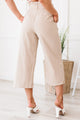Honorable Intentions Wide Leg Crop Linen Pants (Khaki) - NanaMacs