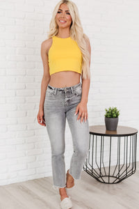 Sublime High Neck Crop Top (Yellow) - NanaMacs