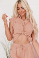 Clear Your Thoughts Two-Piece Short Set (Salmon Pink) - NanaMacs