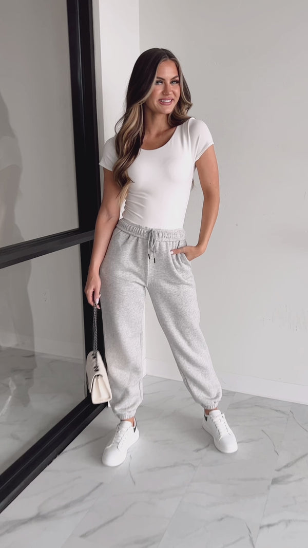 Keeping Comfy Joggers (Heather Grey) - NanaMacs