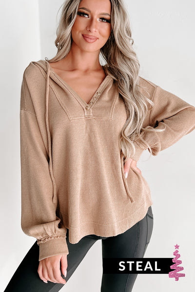 Holiday Steal- Concerned Citizen Hooded Top (Camel) - NanaMacs