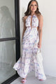 Flirting With Florals Cut Out Maxi Dress (Lavender)
