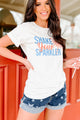 "Shake Your Sparkler" Graphic T-Shirt (White) - Print On Demand - NanaMacs